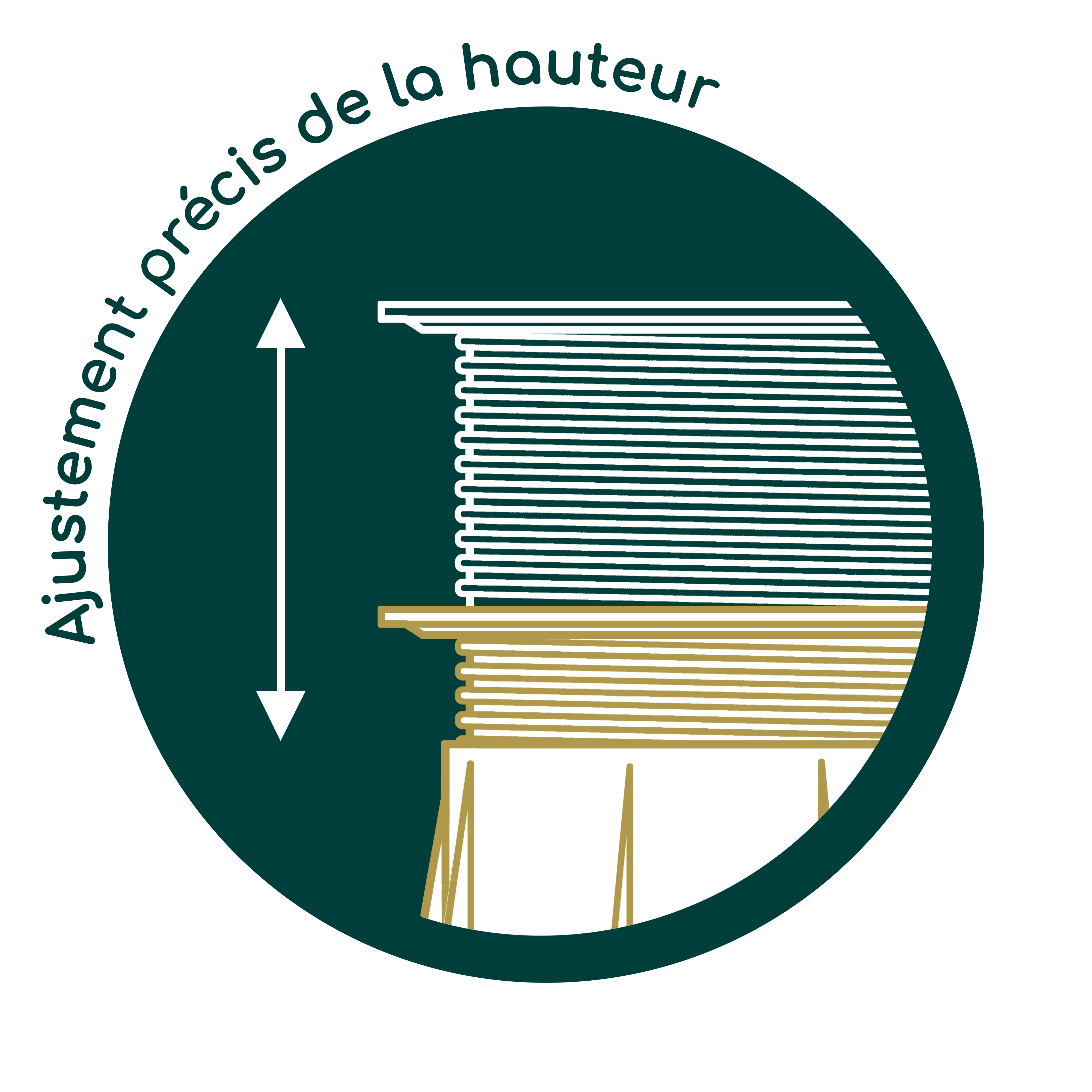 Ajustement pr&eacute;cis de la hauteur